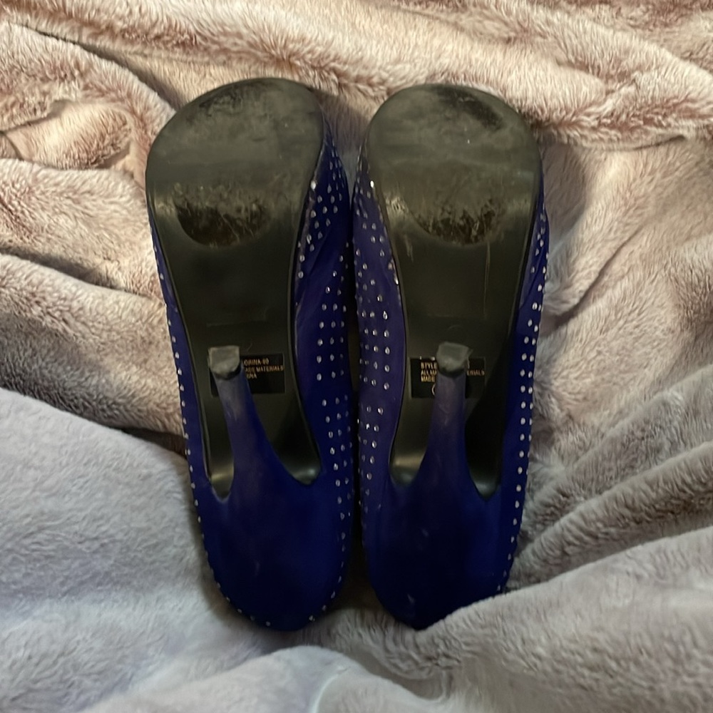 Delicacy Lorina Blue high heel open toe platform shoes - Picture 7 of 9